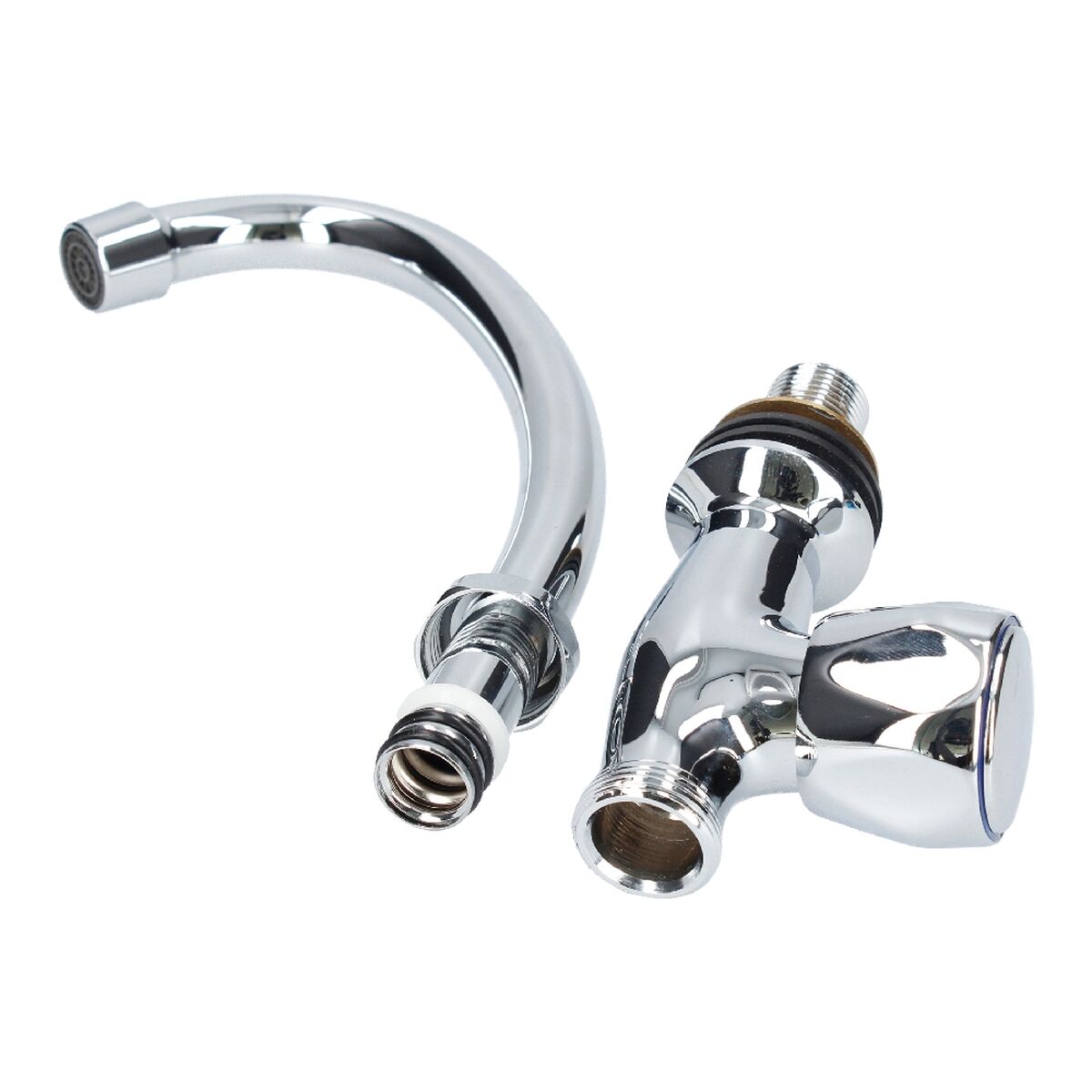 Grifo de cocina Fontastock de zinc | Mezclador resistente y funcional para cocina moderna-4