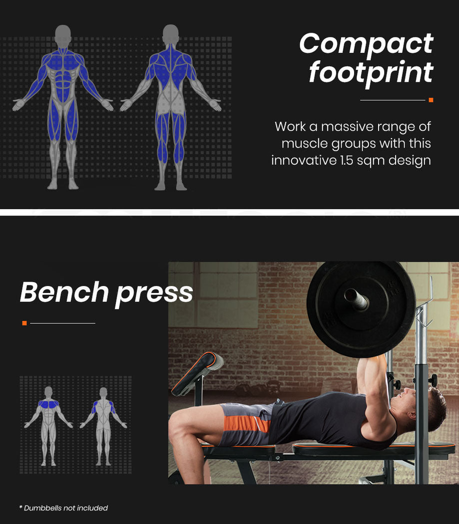 NNEMB Adjustable Incline Weight Bench for Home Gym Fitness Training-3