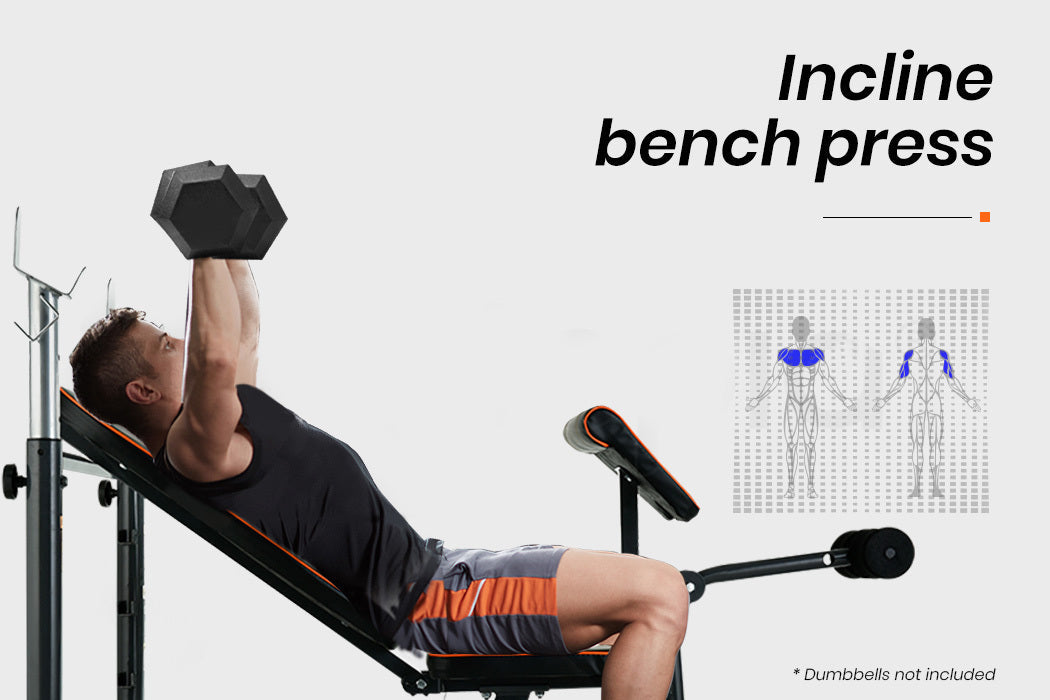 NNEMB Adjustable Incline Weight Bench for Home Gym Fitness Training-4
