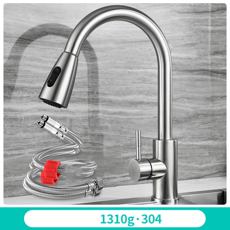 Grifo de cocina extraíble | Mezclador extensible con rociador retráctil y diseño ergonómico-1