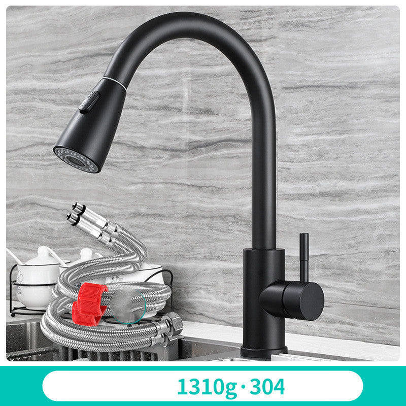 Grifo de cocina extraíble | Mezclador extensible con rociador retráctil y diseño ergonómico-2