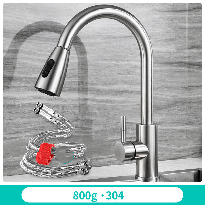 Grifo de cocina extraíble | Mezclador extensible con rociador retráctil y diseño ergonómico-3