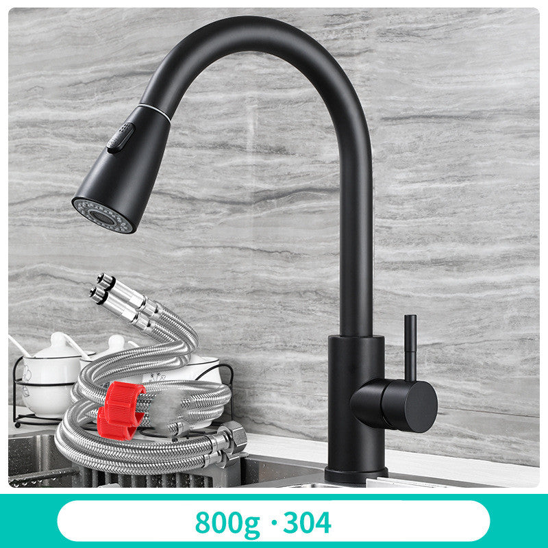 Grifo de cocina extraíble | Mezclador extensible con rociador retráctil y diseño ergonómico-4