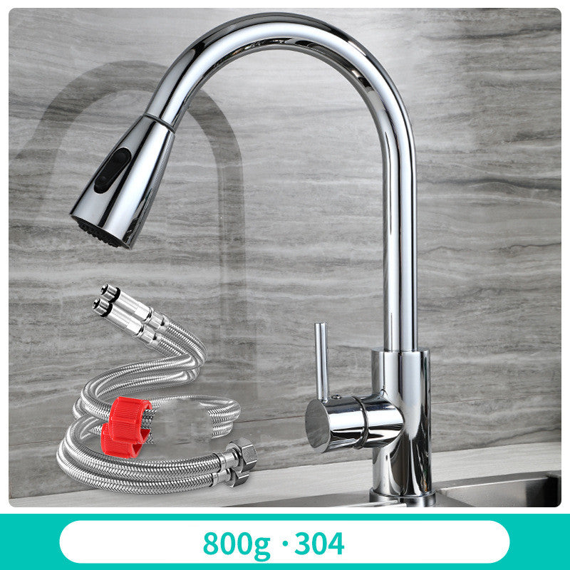 Grifo de cocina extraíble | Mezclador extensible con rociador retráctil y diseño ergonómico-5