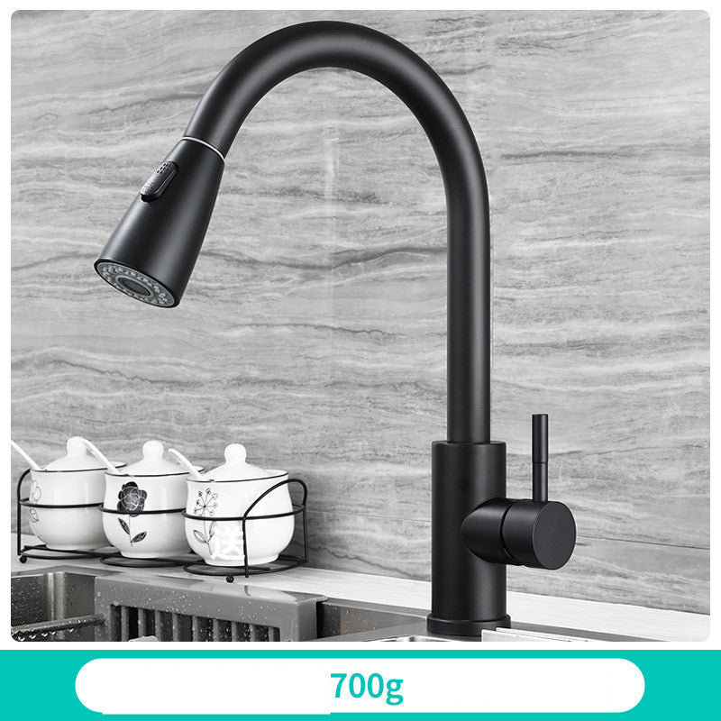 Grifo de cocina extraíble | Mezclador extensible con rociador retráctil y diseño ergonómico-7