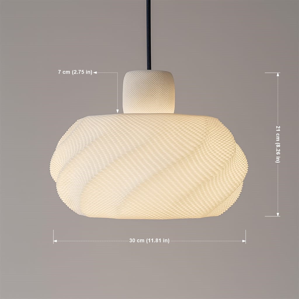 Lámpara Twist Glow | Diseño escultórico impreso en 3D con iluminación cálida y sostenible-4