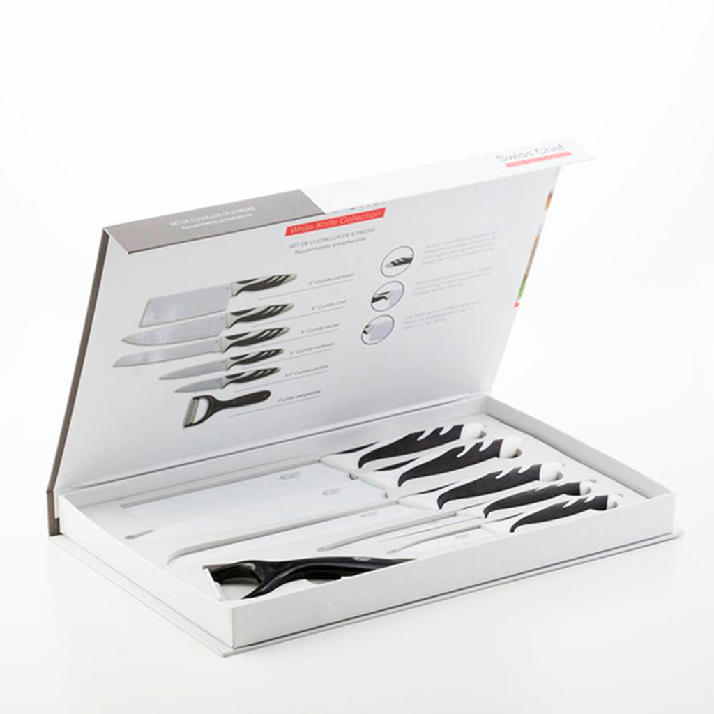 Set de cuchillos de cocina Bravissima Kitchen Swiss Chef 6 piezas | Cuchillos profesionales de acero inoxidable-2