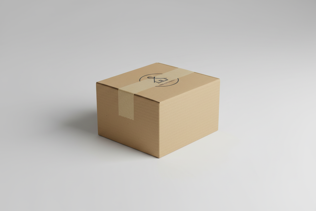 genera una imagen de una caja de carton pequeña para envio 